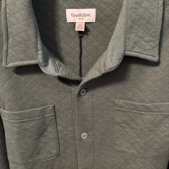 Goodfellow & Co. Warm button Up Quilted shirt Jacket GreenPolished Leaf XL - Picture 5 of 9